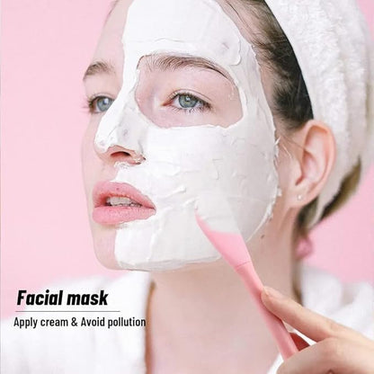 4 In 1 Soft Silicone Blackhead Remover | Face Scrubber Brush | Face Mask Applicator & Scrubber | Skin-friendly Facial Cleaning Brush. [PINK COLOR, PACK OF 1]