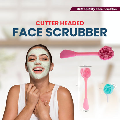 4 In 1 Soft Silicone Blackhead Remover | Face Scrubber Brush | Face Mask Applicator & Scrubber | Skin-friendly Facial Cleaning Brush. [PINK COLOR, PACK OF 1]