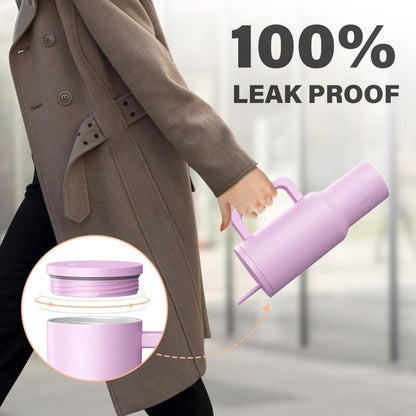 1200ml Tumbler Purple With Steel Straw